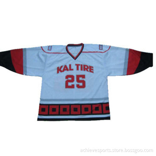 Sublimation Ice Hockey Wear with Knitted Rib Neck, Customized Designs Accepted